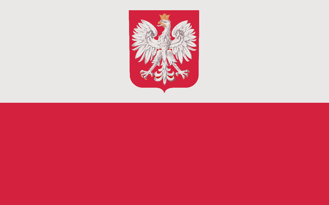 biało-czerwona Flaga z Godłem